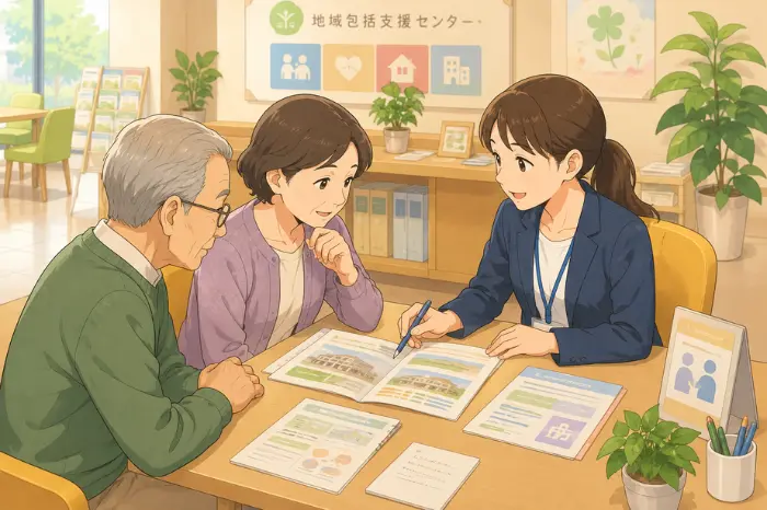 身寄りのない高齢者の施設入所で利用できる主な相談先や支援窓口を紹介する画像