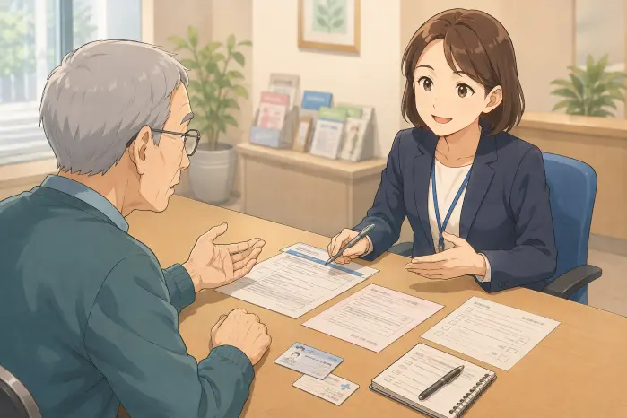 身寄りのない高齢者の入院支援について、保証人がいない場合の対応や病院への伝え方を解説する画像