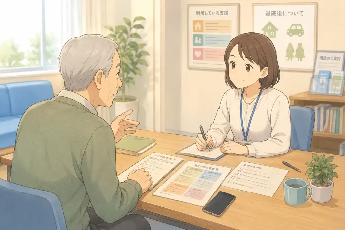 身寄りのない高齢者の入院支援で、保証人がいない時に病院へ伝える内容をまとめた画像